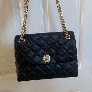 black kate spade chain shoulder bag